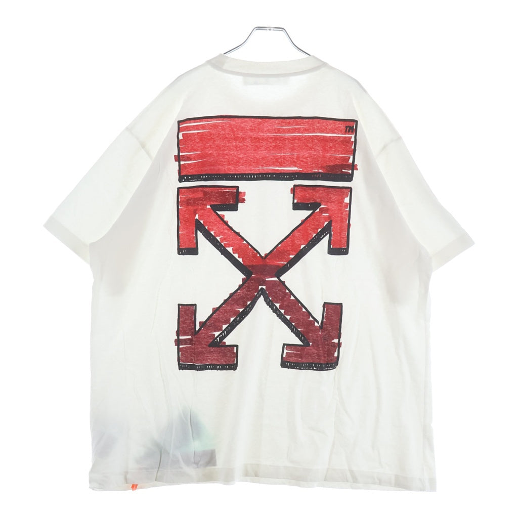 OFF-WHITE(オフホワイト) ペイント バックアロー 半袖Tシャツ ホワイト OMAA038R21JER002