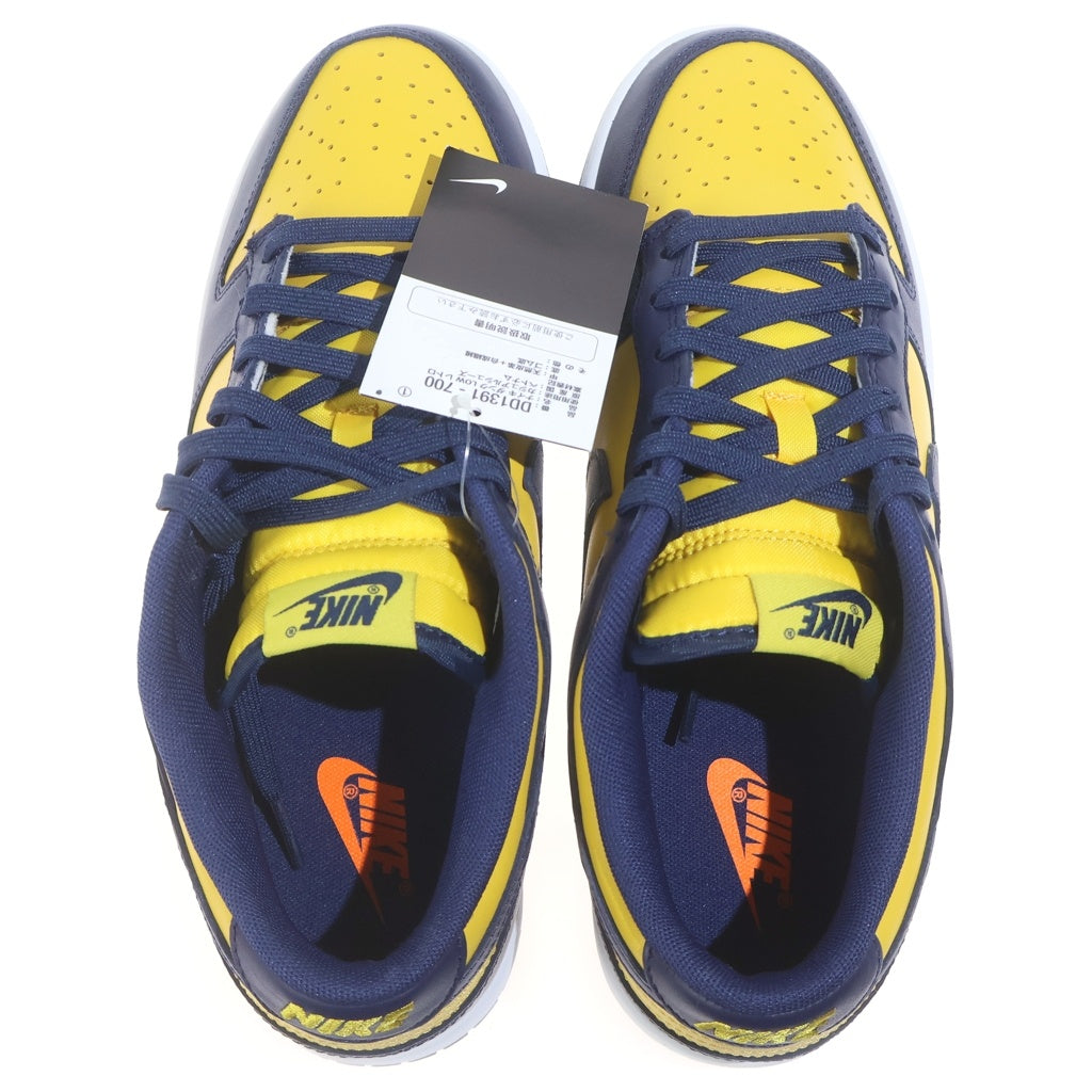 NIKE(ナイキ) DUNK LOW RETRO Michigan ダンク ローカットスニーカー ミシガン イエロー/ネイビー US9.5/27.5cm DD1391-700