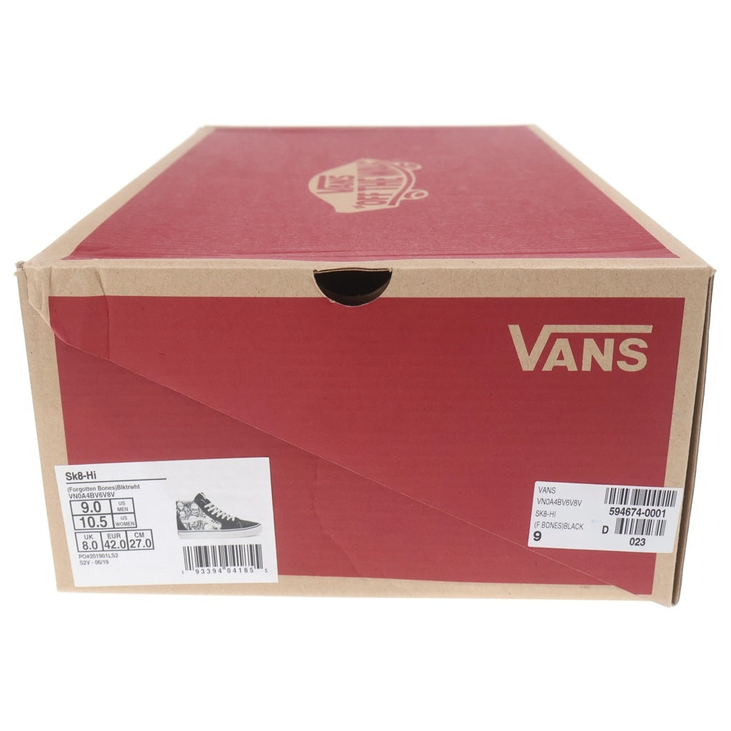 VANS(ヴァンズ) Sk8-Hi Forgotten Bones スケートハイカットスニーカー ボーン ブラック US9/27cm VN0A4BV6V8V