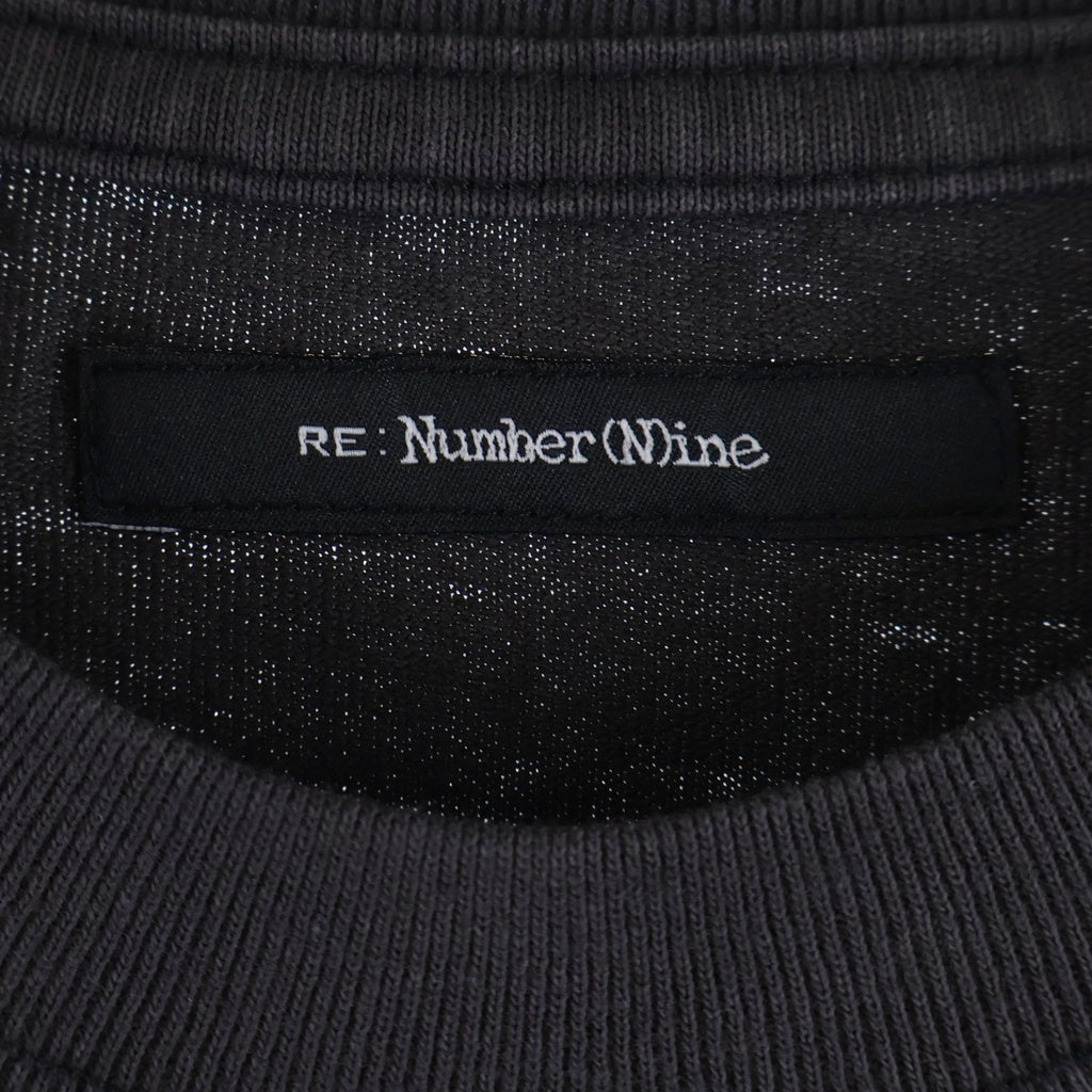 NO BRAND(ノーブランド) RE: Number (N)ine EMBLEM CLASH PIGMENT BIO TEE エンブレム ショットガンクラッシュ加工 半袖Tシャツ ブラック NMBsc537