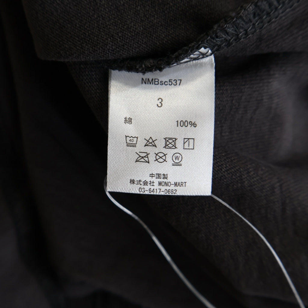 NO BRAND(ノーブランド) RE: Number (N)ine EMBLEM CLASH PIGMENT BIO TEE エンブレム ショットガンクラッシュ加工 半袖Tシャツ ブラック NMBsc537