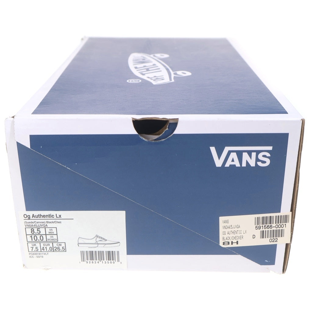 VANS(ヴァンズ) Authentic LX Black Checkerboard Toe VN0A45JJVQA オーセンティック チェッカートゥ ローカットスニーカー ブラック US8.5/26.5cm
