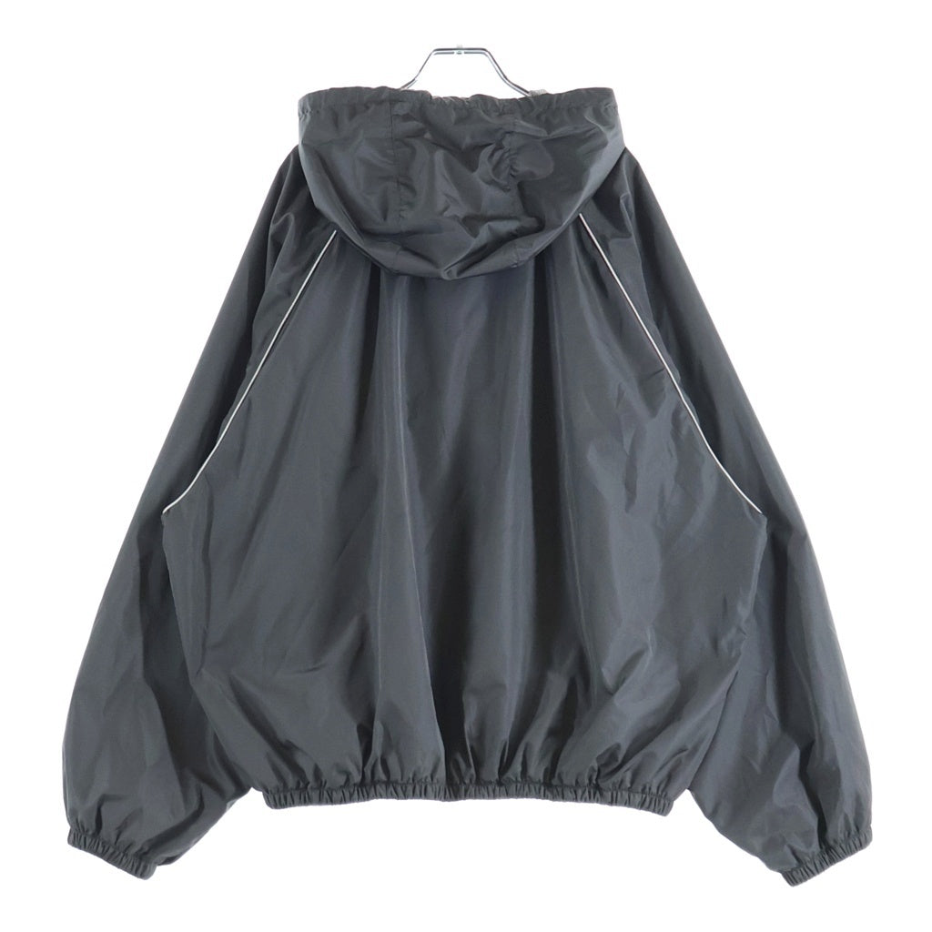 miumiu(ミュウミュウ) 25SS ナイロン シルク コットン テクニカル ジップアップ ナイロンジャケット グレー ML1234
