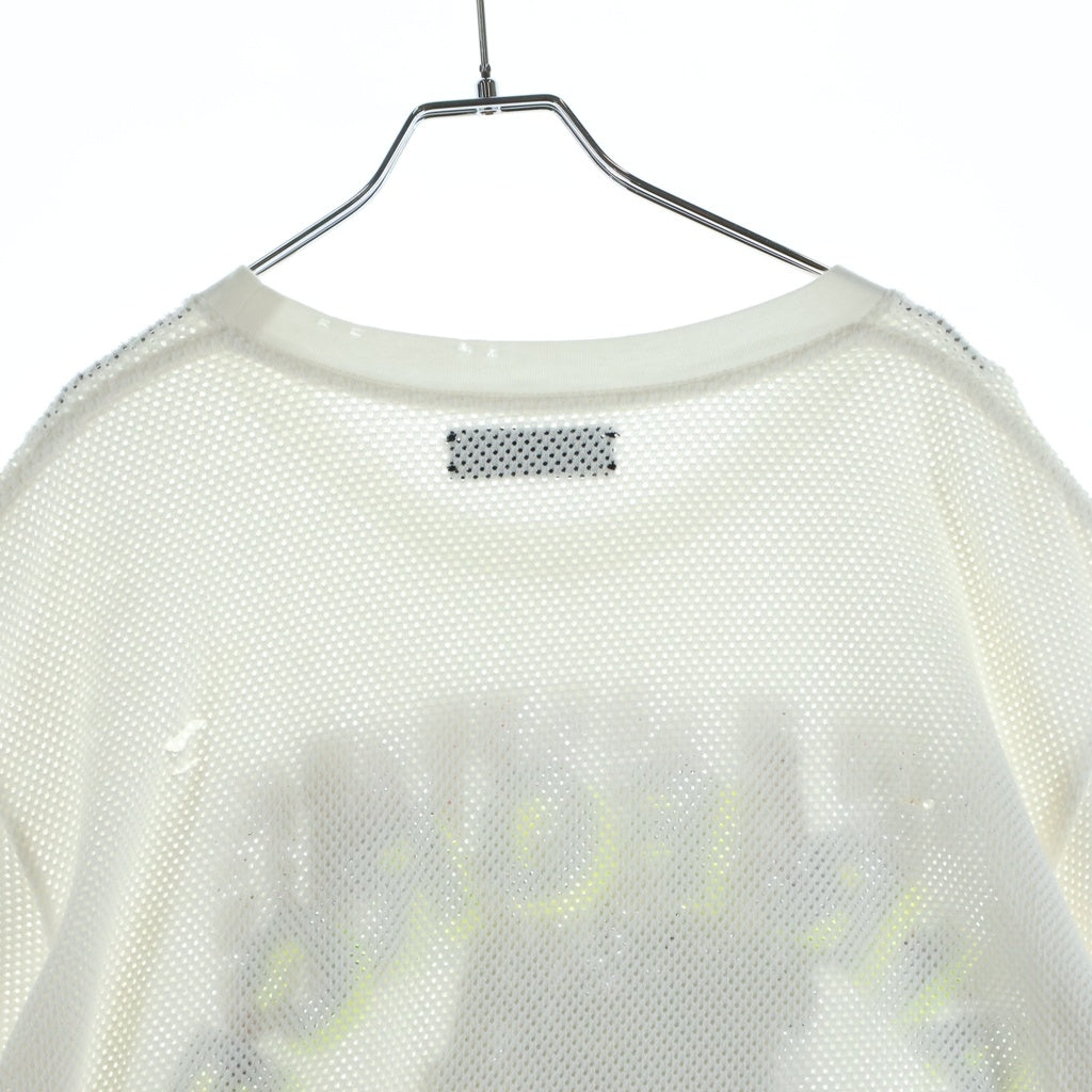 AMIRI(アミリ) Panther Print Mesh パンサープリント メッシュ半袖Tシャツ ホワイト MTSST-CPM