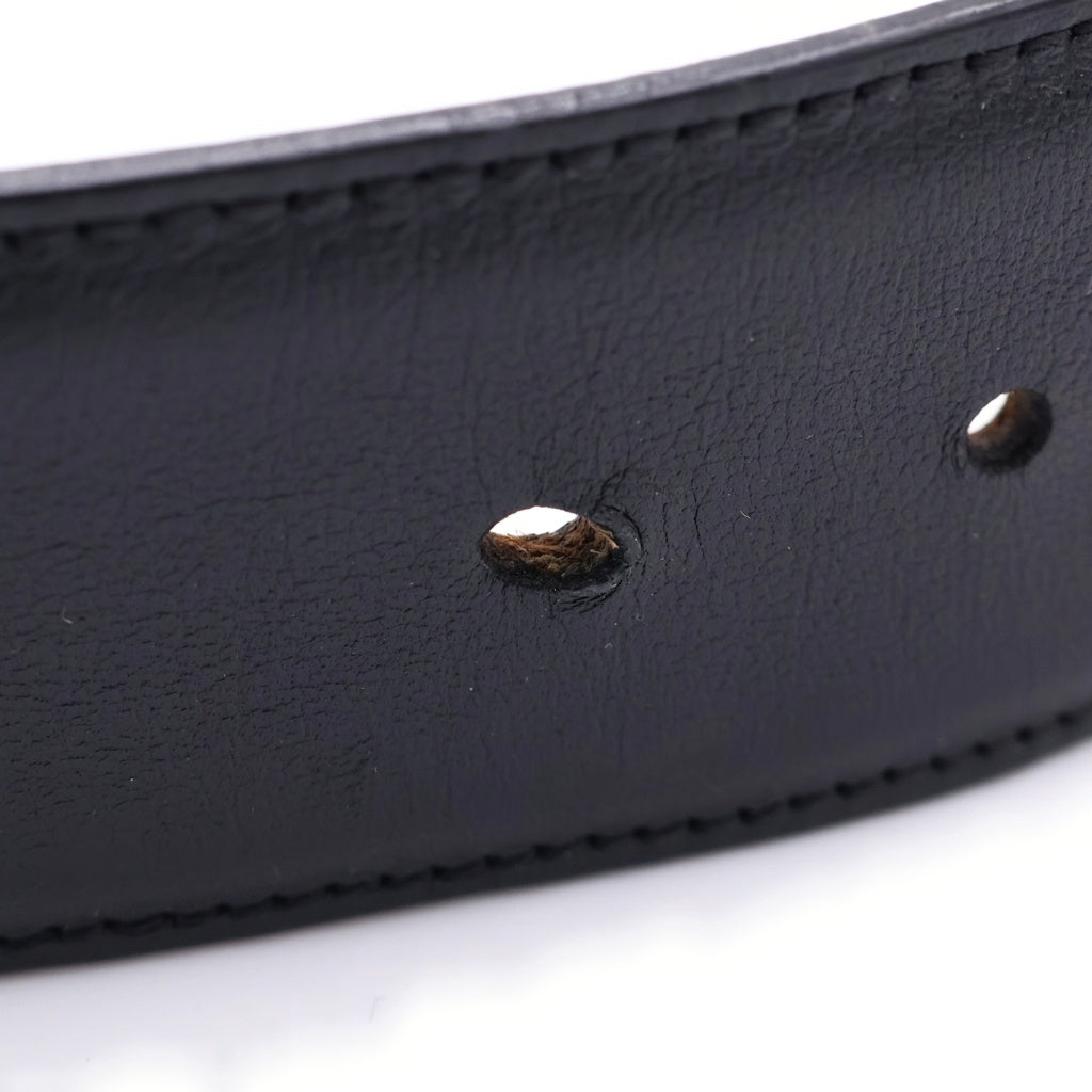 FENDI(フェンディ) FF ビッグロゴ バックル レザーベルト ブラック 7C0250