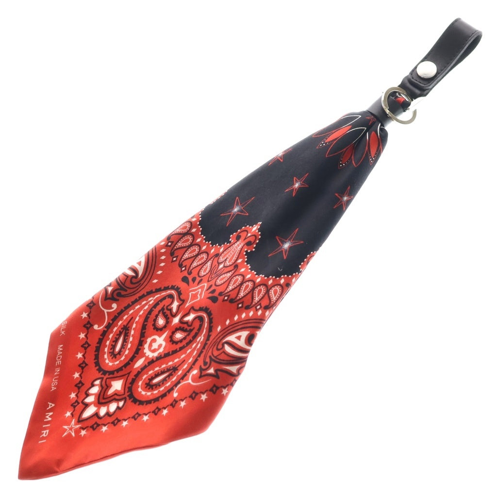 AMIRI(アミリ) Bandana Keychain バンダナキーチェーン キーホルダー ブラック/レッド