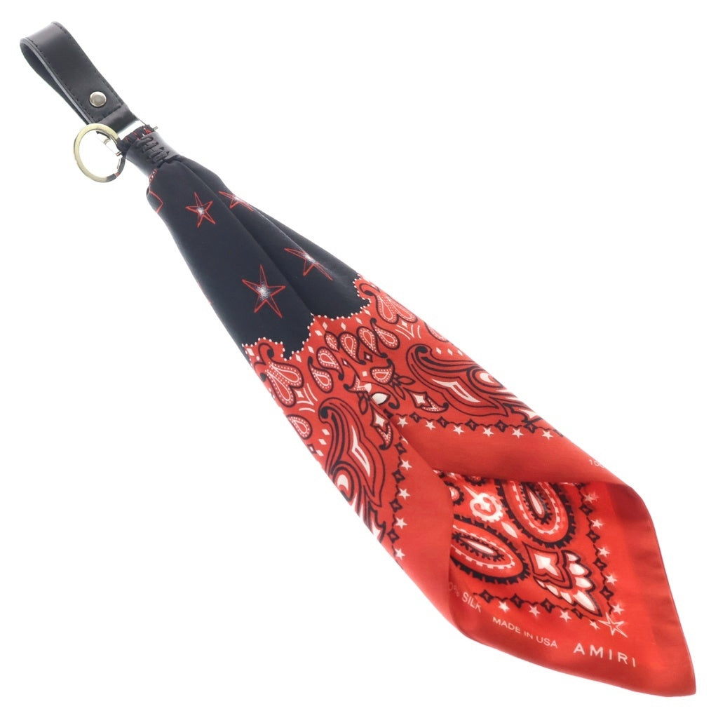 AMIRI(アミリ) Bandana Keychain バンダナキーチェーン キーホルダー ブラック/レッド