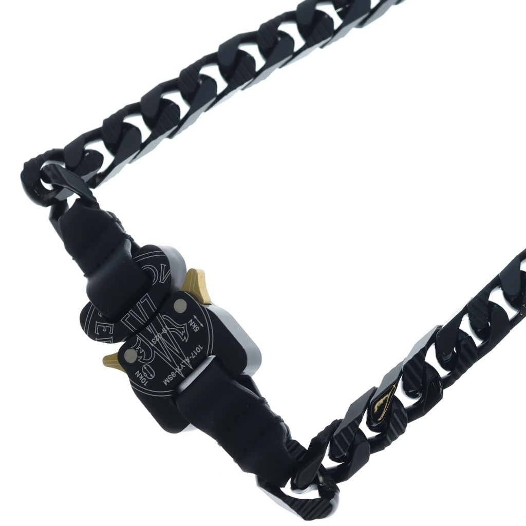MONCLER GENIUS(モンクレール ジーニアス) ×1017 ALYX 9SM ROLLERCOASTER BUCKLE NECKLACE 喜平チェーン バックルロゴデザイン ネックレス ブラック