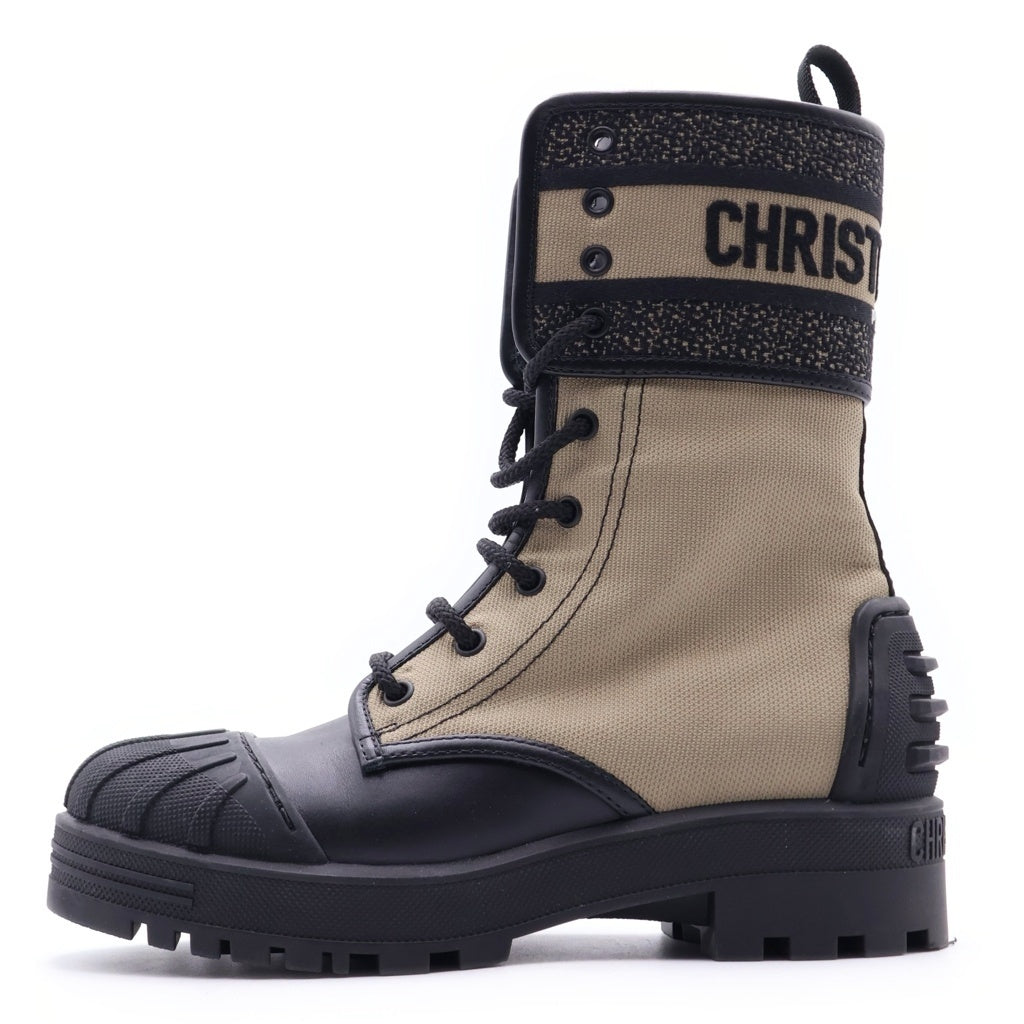 Christian Dior(クリスチャンディオール) D-メジャー レースアップ アンクル ブーツ カーキ レディース