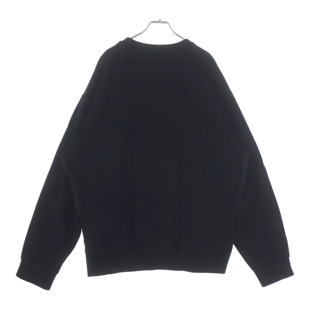 PRADA(プラダ) RE-NYLON リナイロン トライアングルロゴプレート テクニカルコットン プルオーバースウェットトレーナー ブラック UJL30A