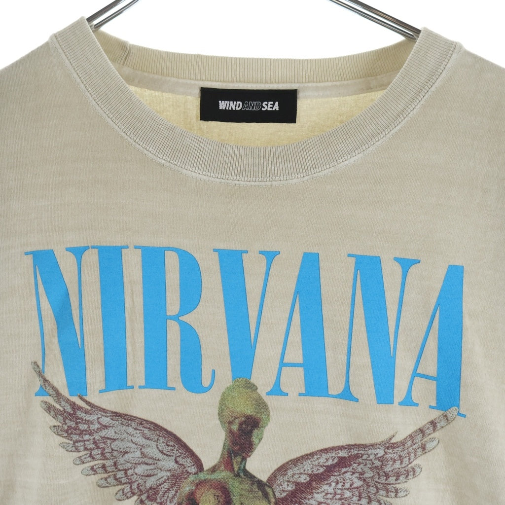 WIND AND SEA(ウィンダンシー) NIRVANA IN UTERO ニルヴァーナ 半袖Tシャツ ベージュ WDS-O-NVN-25-Q4-03