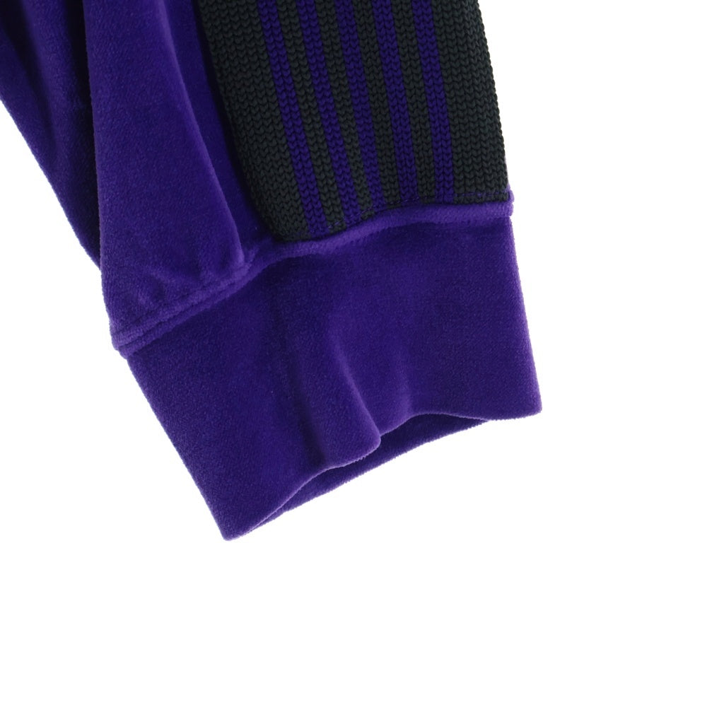 Needles(ニードルス) Rib Collar Track Jacket - C/PE Velour ジップアップ ベロア トラックジャケット パープル NS251