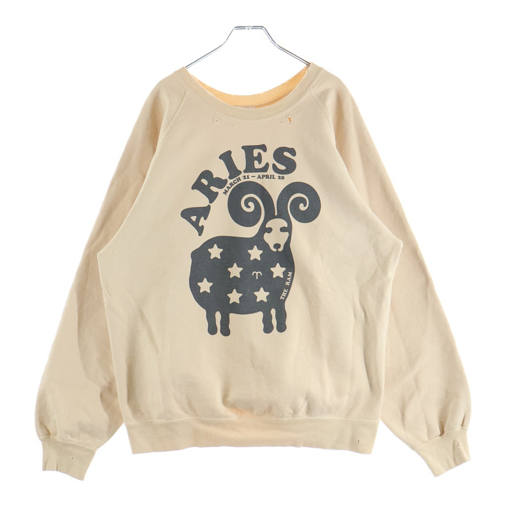 NEXUS7(ネクサスセブン) 25AW ARIES CrewSweat 牡牛座 クルーネック スウェットトレーナー ベージュ R0A-NNK-C0G