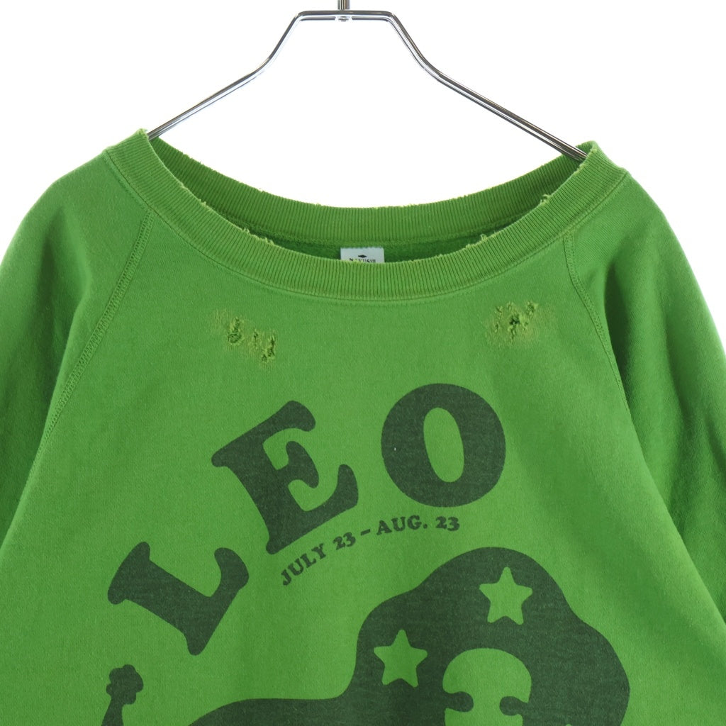 NEXUS7(ネクサスセブン) 25AW LEO CrewSweat 獅子座 クルーネック スウェットトレーナー グリーン R0A-NNK-C0K