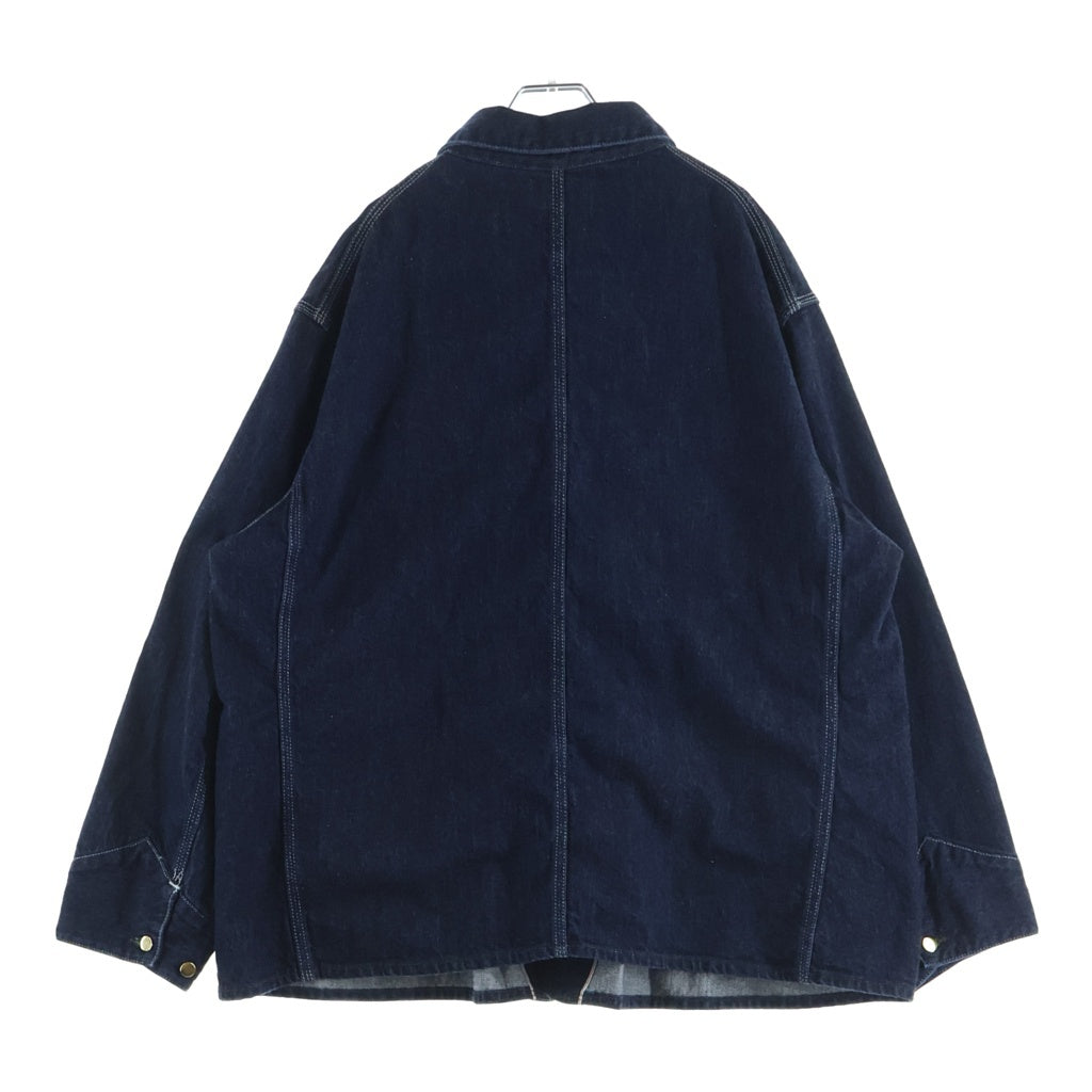 INTERIM(インテリム) 26SS ZIMBABWE COTTON SHUTTLE DENIM 1st HERCULES COVERALL ジンバブエコットン シャトル デニム 1st ヘラクレス カバーオール インディゴ IT26S041