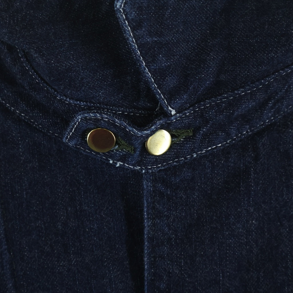 INTERIM(インテリム) 26SS ZIMBABWE COTTON SHUTTLE DENIM 1st HERCULES COVERALL ジンバブエコットン シャトル デニム 1st ヘラクレス カバーオール インディゴ IT26S041