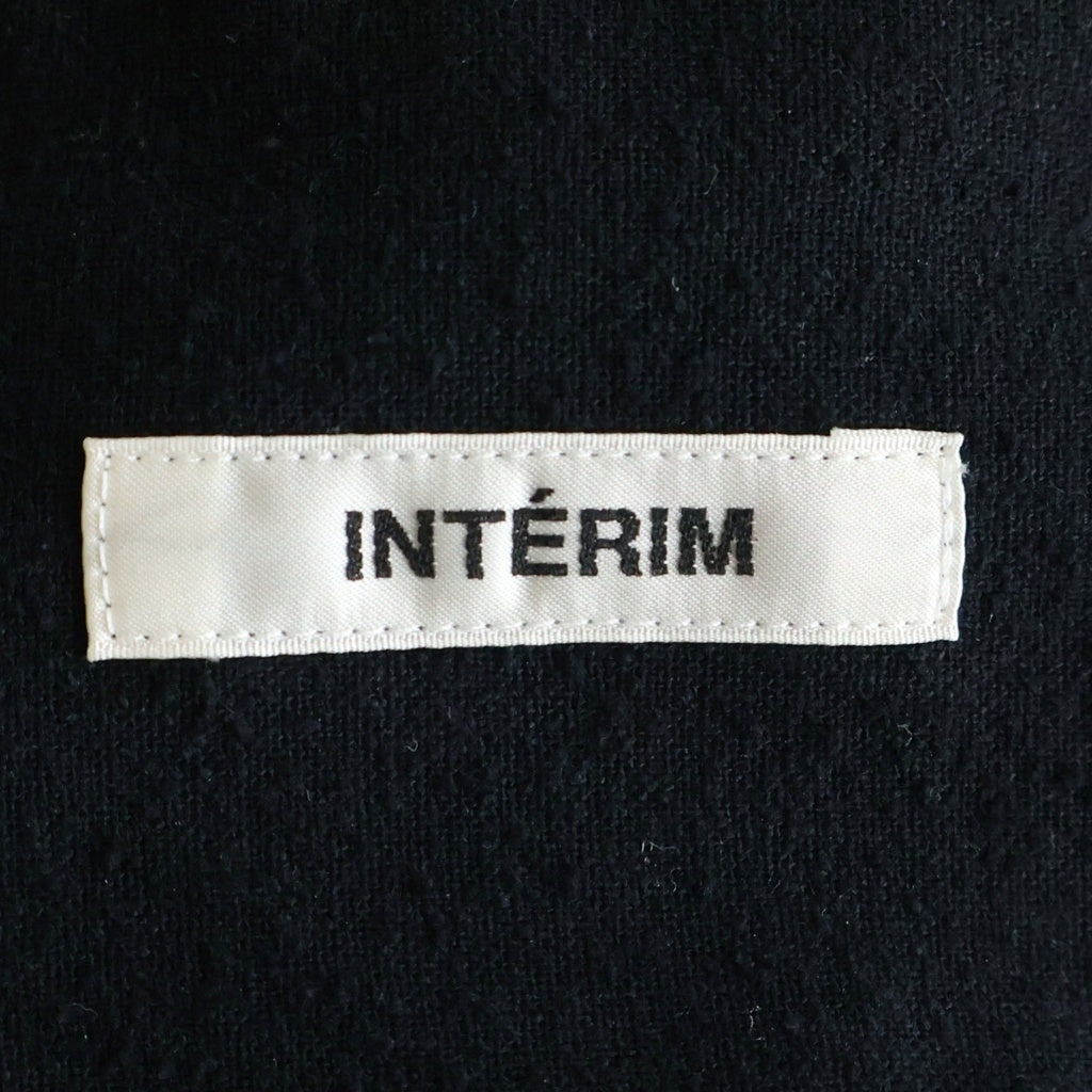 INTERIM(インテリム) 25AW SILK NOIL L/S REGULAR COLLAR SHIRT シルクノイル ロングスリーブ 長袖シャツ ブラック