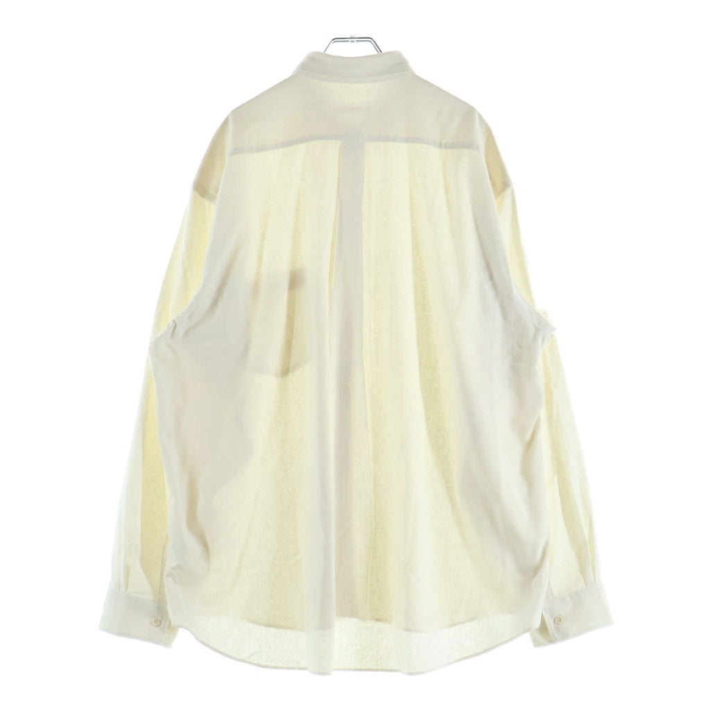 INTERIM(インテリム) 25AW SILK NOIL L/S REGULAR COLLAR SHIRT シルクノイル ロングスリーブ 長袖シャツ オフホワイト
