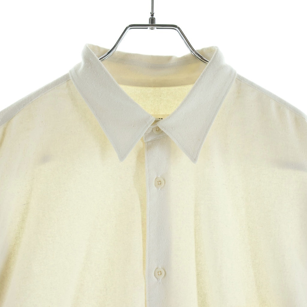 INTERIM(インテリム) 25AW SILK NOIL L/S REGULAR COLLAR SHIRT シルクノイル ロングスリーブ 長袖シャツ オフホワイト