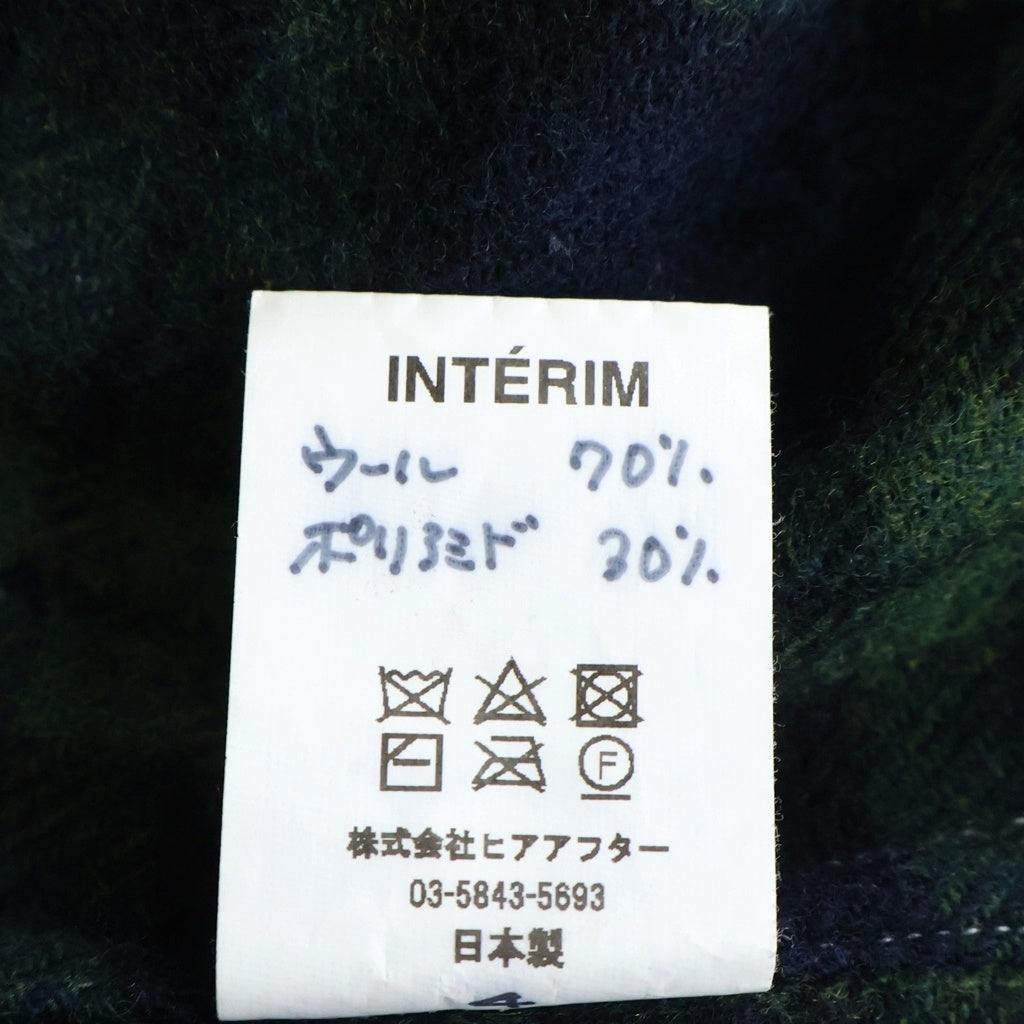 INTERIM(インテリム) 25AW HYPER BIG TARTAN WOOL DRAPE DEADSTOCK MILITARY WORK SHIRTS アンドフェブ別注 ウールドレープ デッドストック ミリタリー 長袖ワークシャツ IT25A179AP