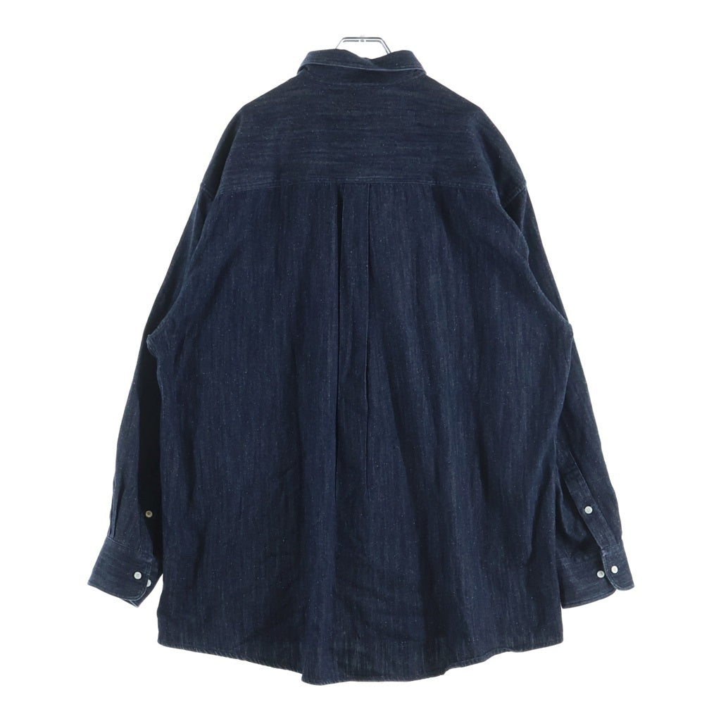 INTERIM(インテリム) 25AW 7oz SILK DENIM 90s FIT BUTTON DOWN SHIRT 90sフィット ボタンダウン シルク デニム長袖シャツ インディゴ IT25A197