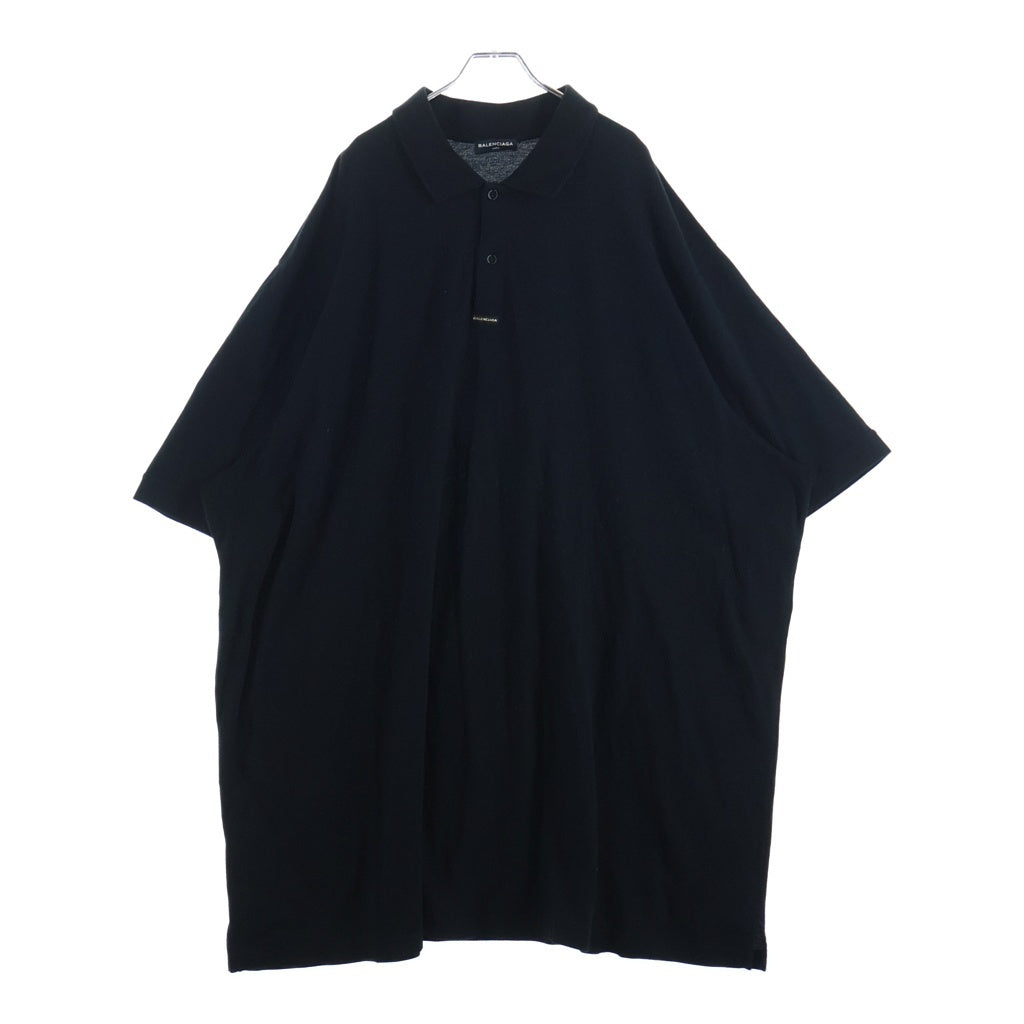 BALENCIAGA(バレンシアガ) 18SS OVERSIZED POLO オーバーサイズ 半袖ポロシャツ ワンピース ブラック 507389 TYK56