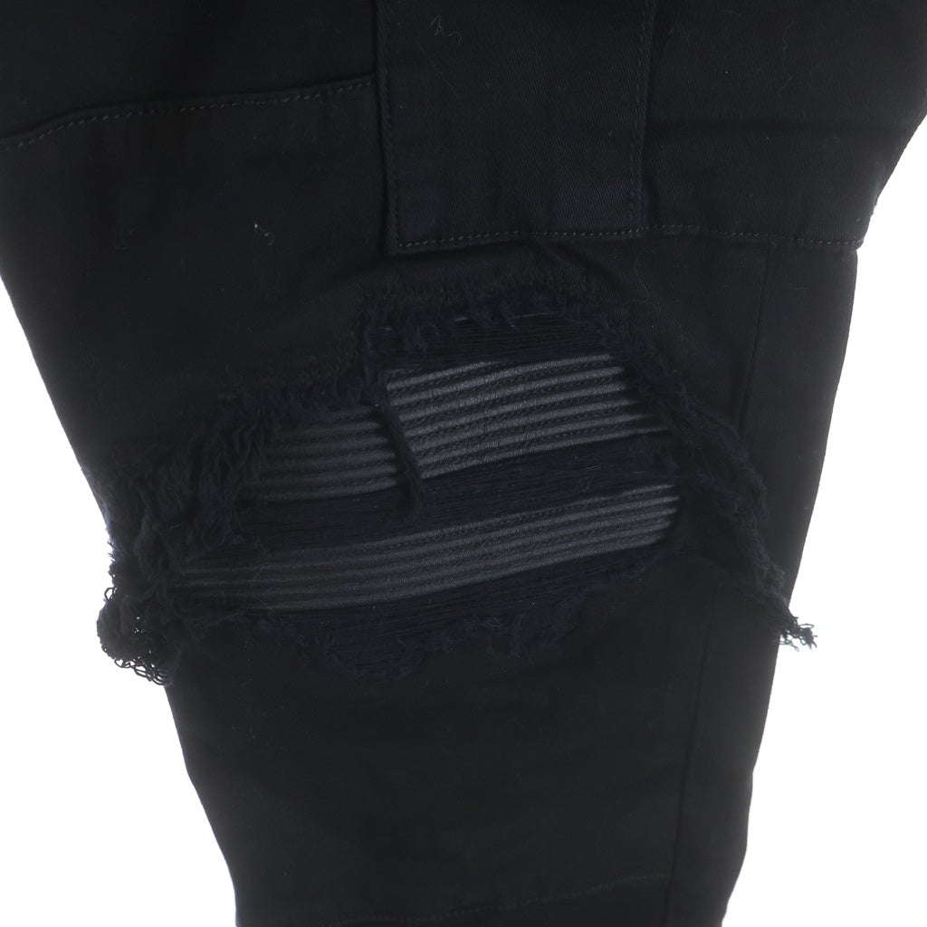AMIRI(アミリ) ダメージ加工 スリムテーパードカーゴパンツ ブラック
