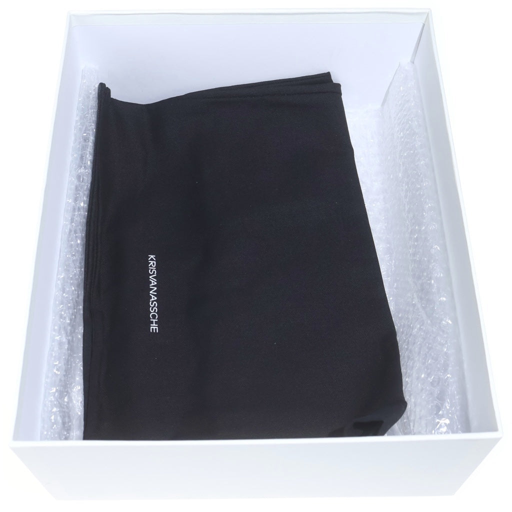 KRIS VAN ASSCHE(クリス ヴァン アッシュ) バックジップ レースアップ レザー ハイカットスニーカー ブラック