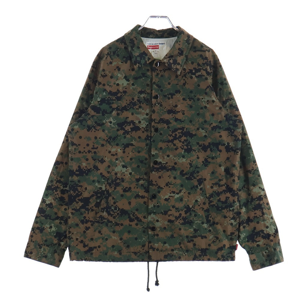SUPREME(シュプリーム) 13SS ×COMME des GARCONS SHIRT Digi Camo Coach Jacket デジタルカモ ドット柄 ナイロン コーチングジャケット カーキ