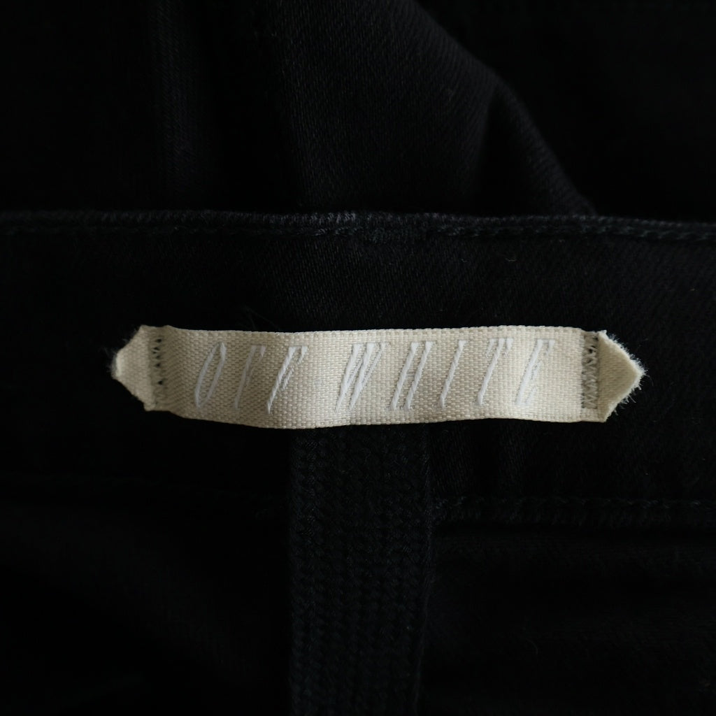 OFF-WHITE(オフホワイト) ホワイトスリムフィット デニムパンツ ブラック