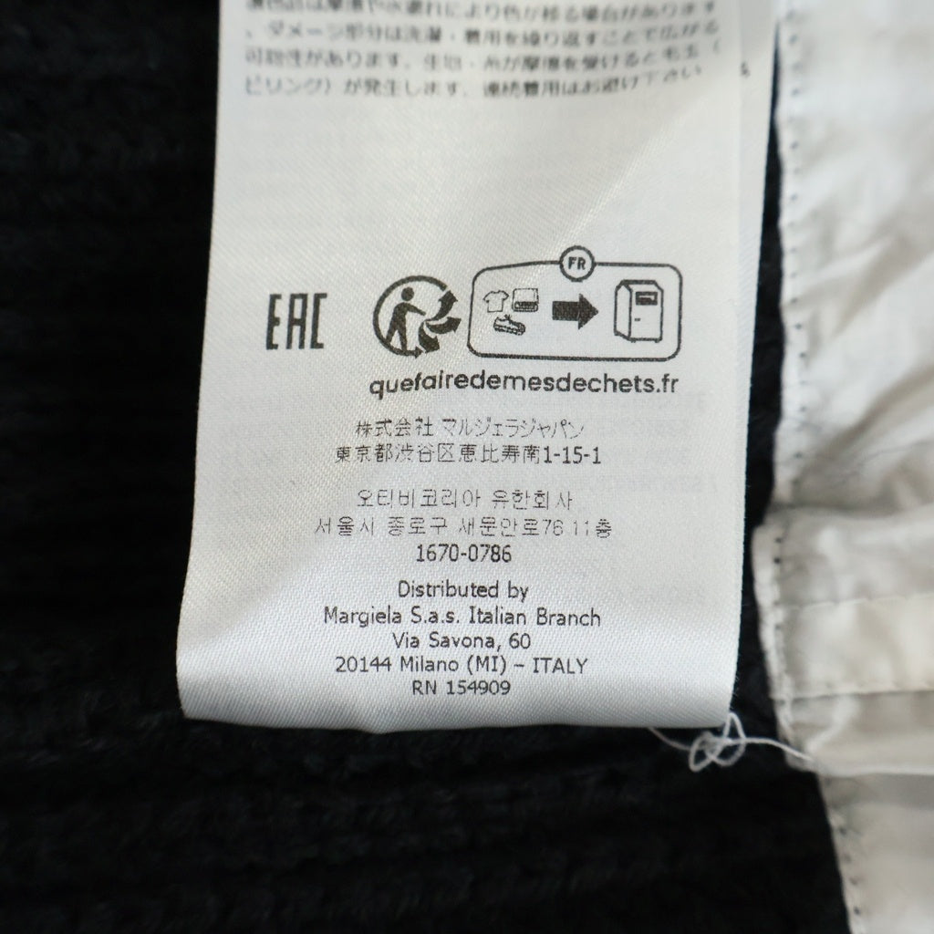 MM6 Maison Margiela(エムエムシックスメゾンマルジェラ) 23AW レイヤード ダメージウールニットセーター ブラック S62HL0015 S18382