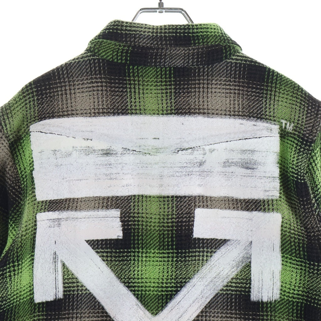 OFF-WHITE(オフホワイト) 17AW チェック柄 長袖シャツ グリーン OMGA001F17593017