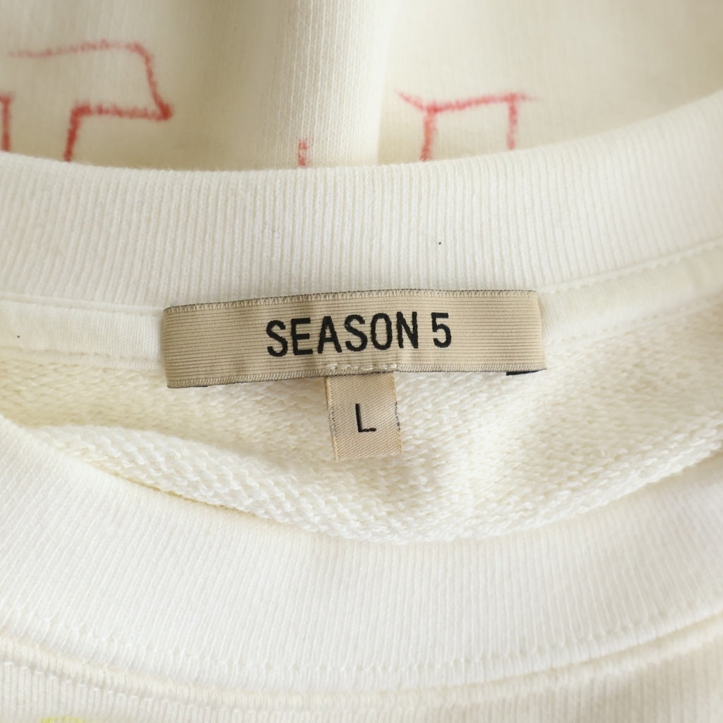 adidas(アディダス) YEEZY SEASON 5 Handwritting Crewneck Sweater グラフィティー クルーネック スウェットトレーナー ホワイト CJ7588