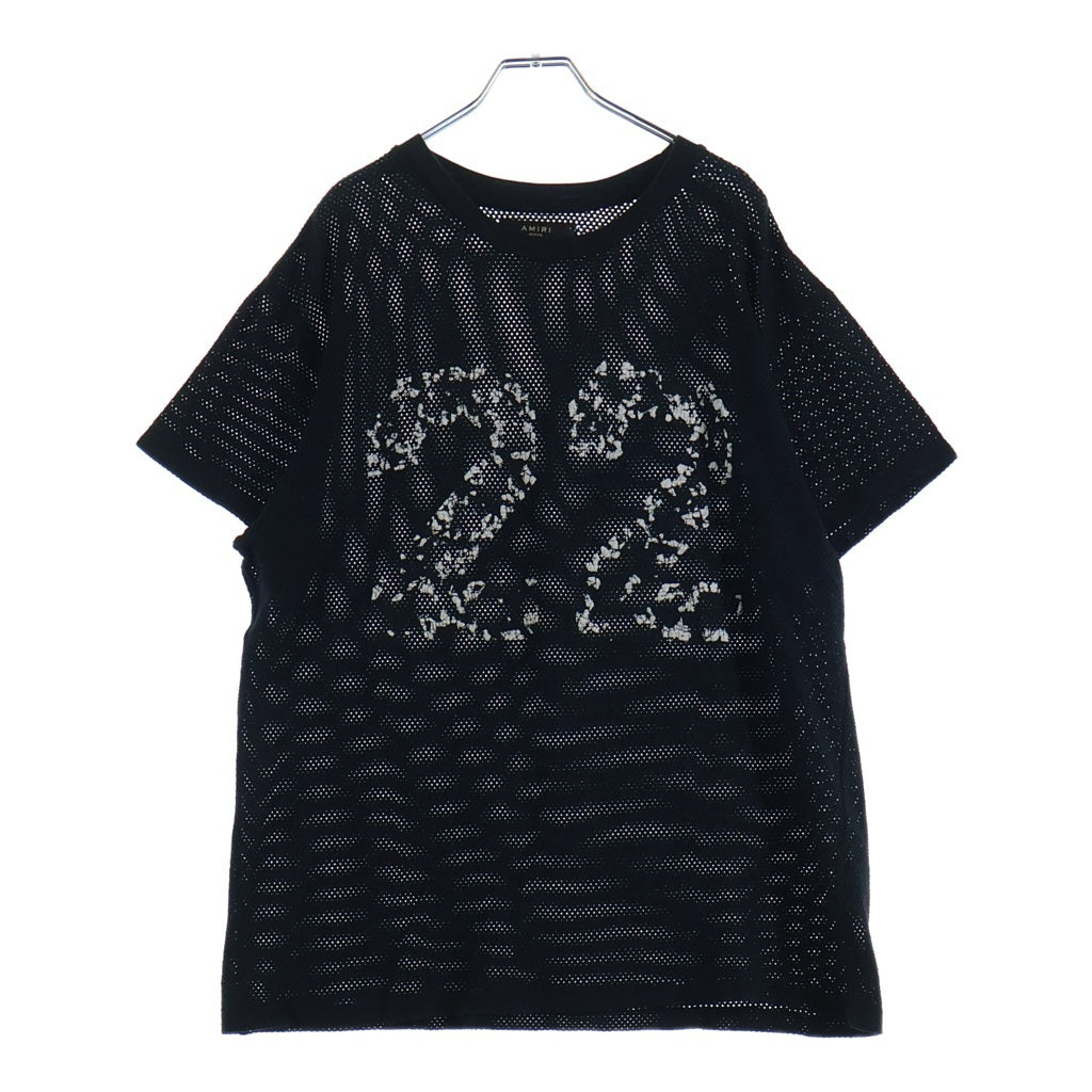 AMIRI(アミリ) 18SS 22ナンバリング メッシュ 半袖Tシャツカットソー ブラック