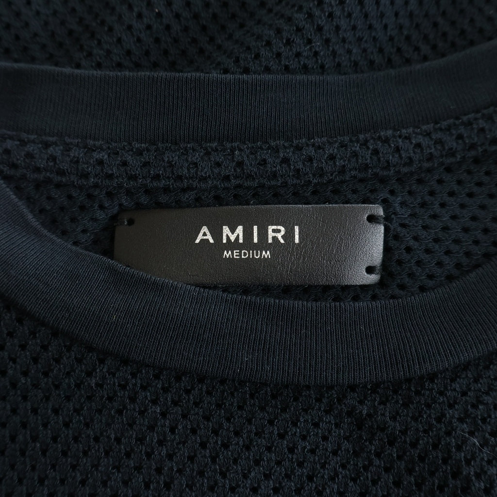 AMIRI(アミリ) 18SS 22ナンバリング メッシュ 半袖Tシャツカットソー ブラック