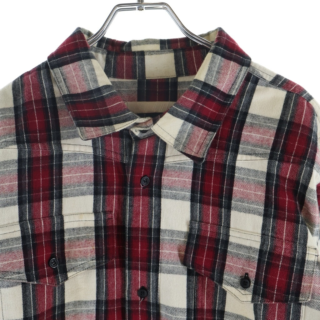 OFF-WHITE(オフホワイト) オーバーサイズ 長袖チェック シャツ レッド