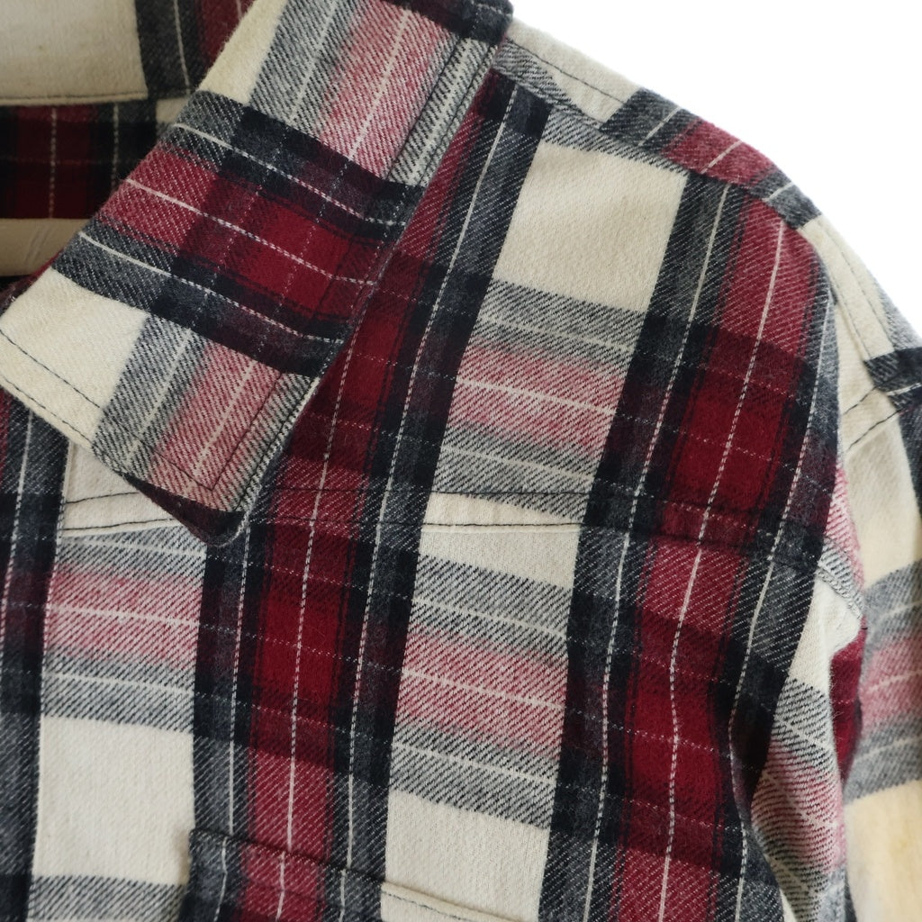 OFF-WHITE(オフホワイト) オーバーサイズ 長袖チェック シャツ レッド