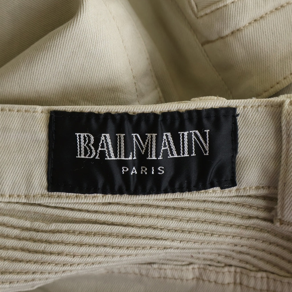 BALMAIN(バルマン) バイカー デニムパンツ アイボリー