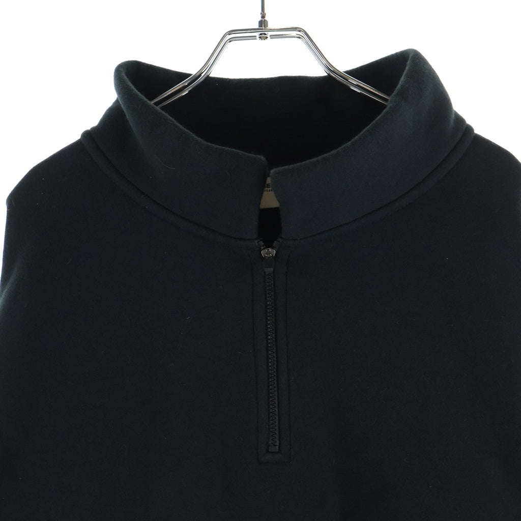 FEAR OF GOD ESSENTIALS(フィアオブゴッド エッセンシャルズ) ロゴプリント ハーフジップ プルオーバー スウェット トレーナー ブラック