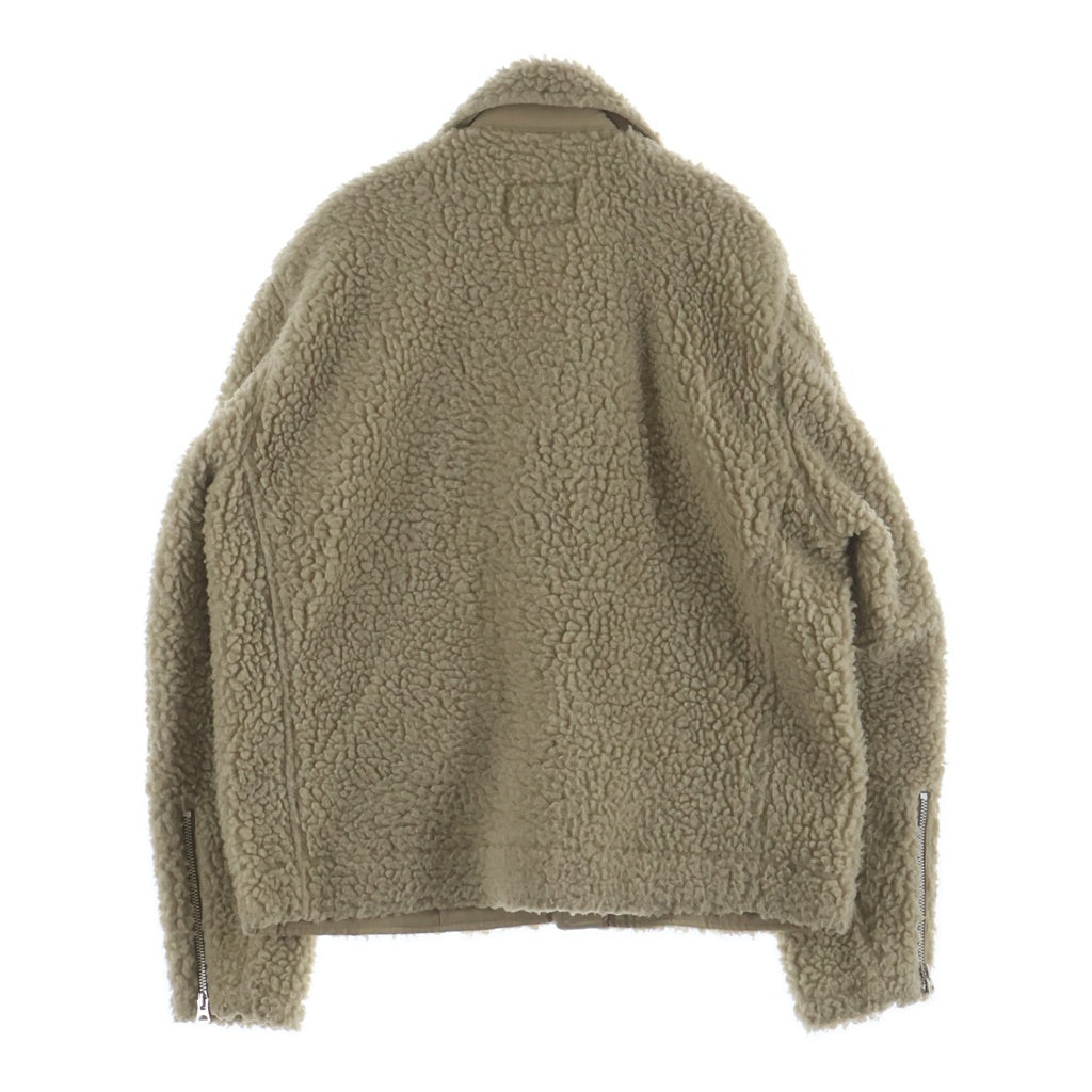 SCHOTT(ショット) ×ATMOS LAB FLEECE RIDERS JACKET アトモスラボ フリース ライダースジャケット ナチュラル 3182024