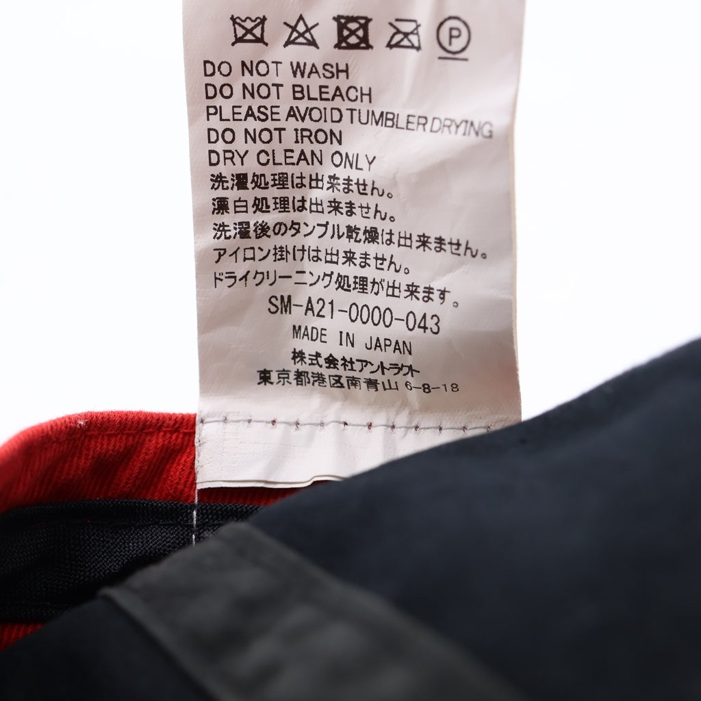 SAINT MICHAEL(セントマイケル) 21AW WAR ロゴ刺繍 ベースボールキャップ 帽子 ブラック SM-A21-0000-043