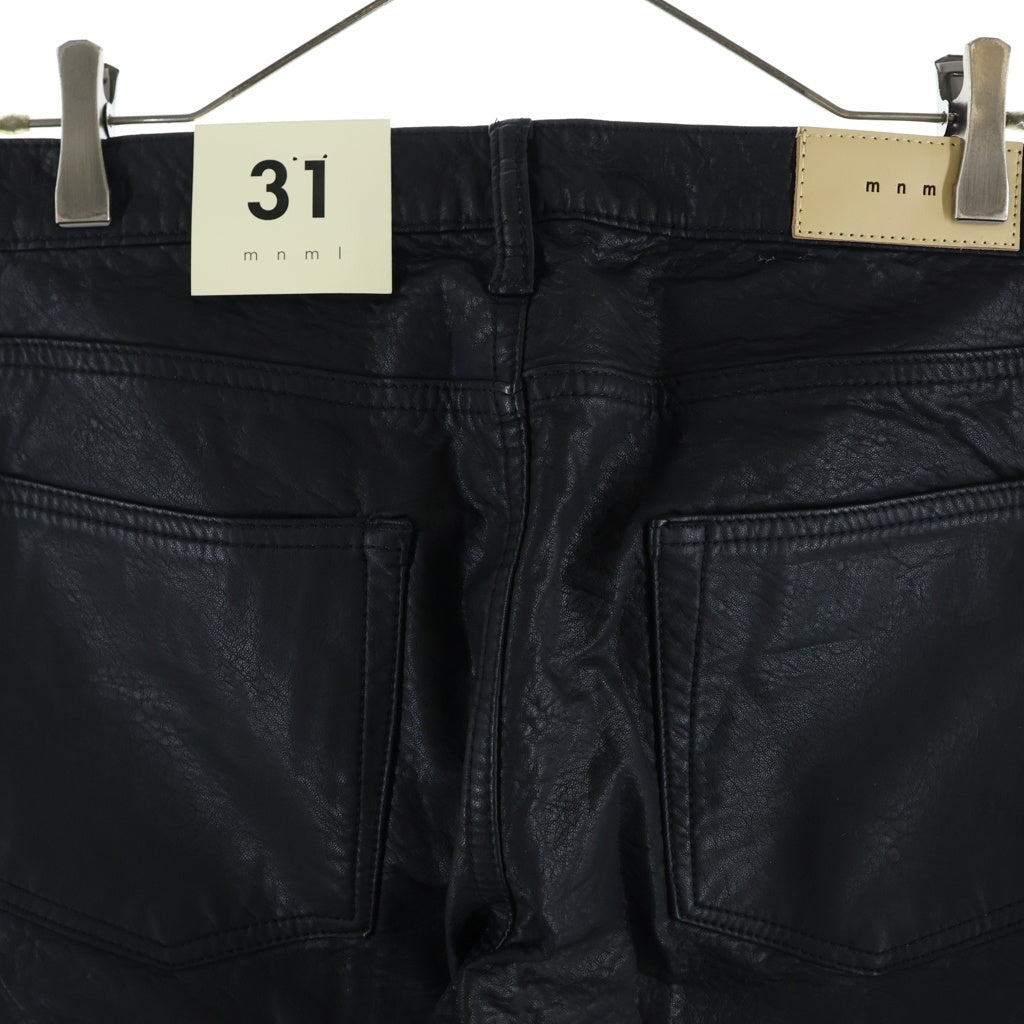 MNML(ミニマル) Leather Pants レザーパンツ ブラック