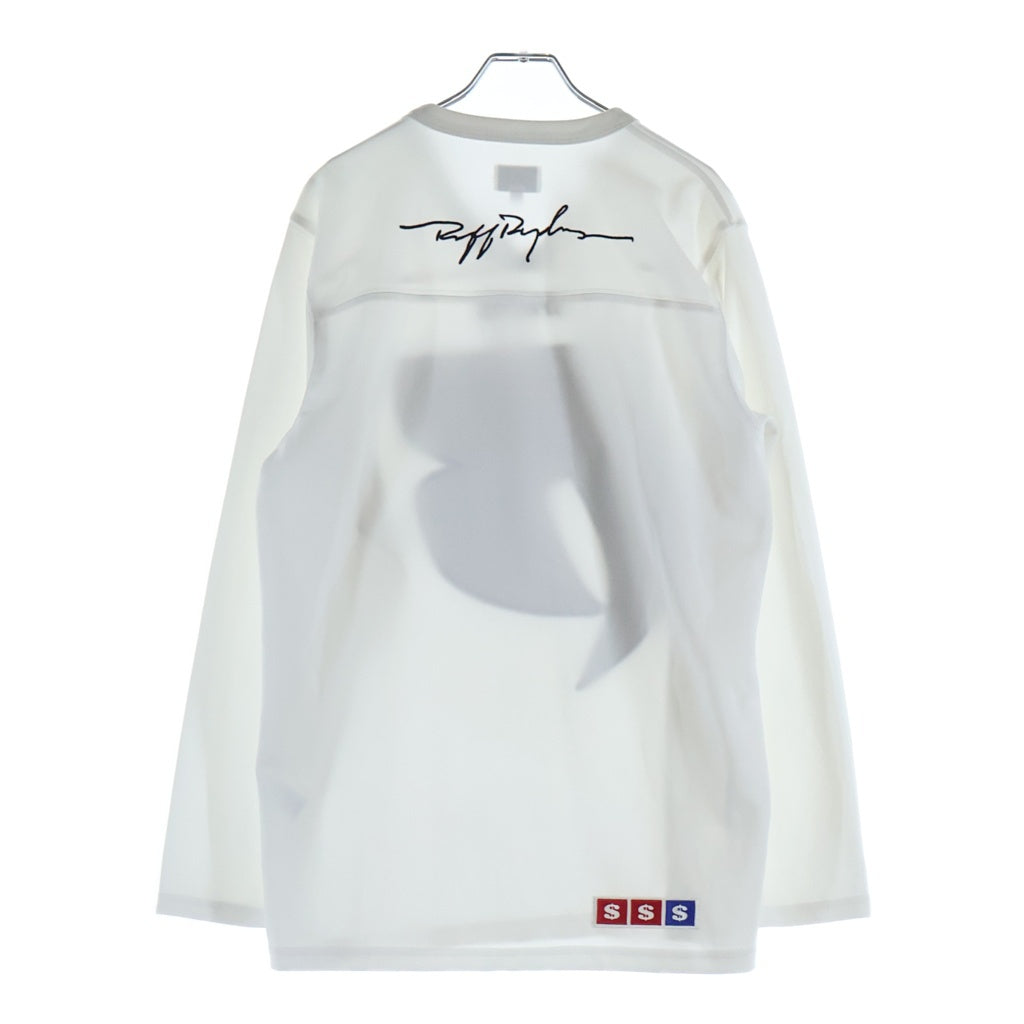 SUPREME(シュプリーム) 14AW ×Ruff Ryders Hockey Top ラフ ライダーズ ホッケー Vネック 長袖Tシャツ カットソー ホワイト