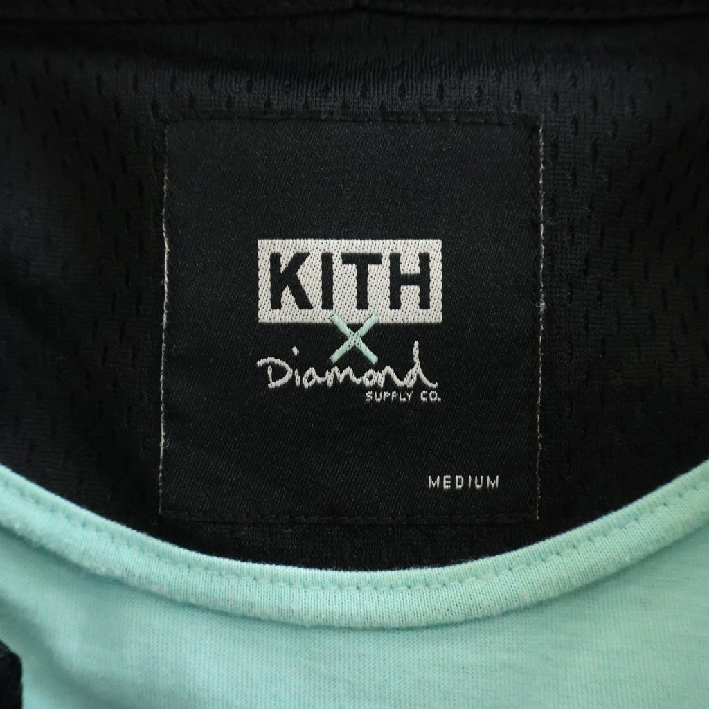 KITH(キス) 15SS ×Diamond Supply Co. Base Ball Shirt ダイヤモンド サプライ メッシュ ベースボール 半袖シャツ ブラック