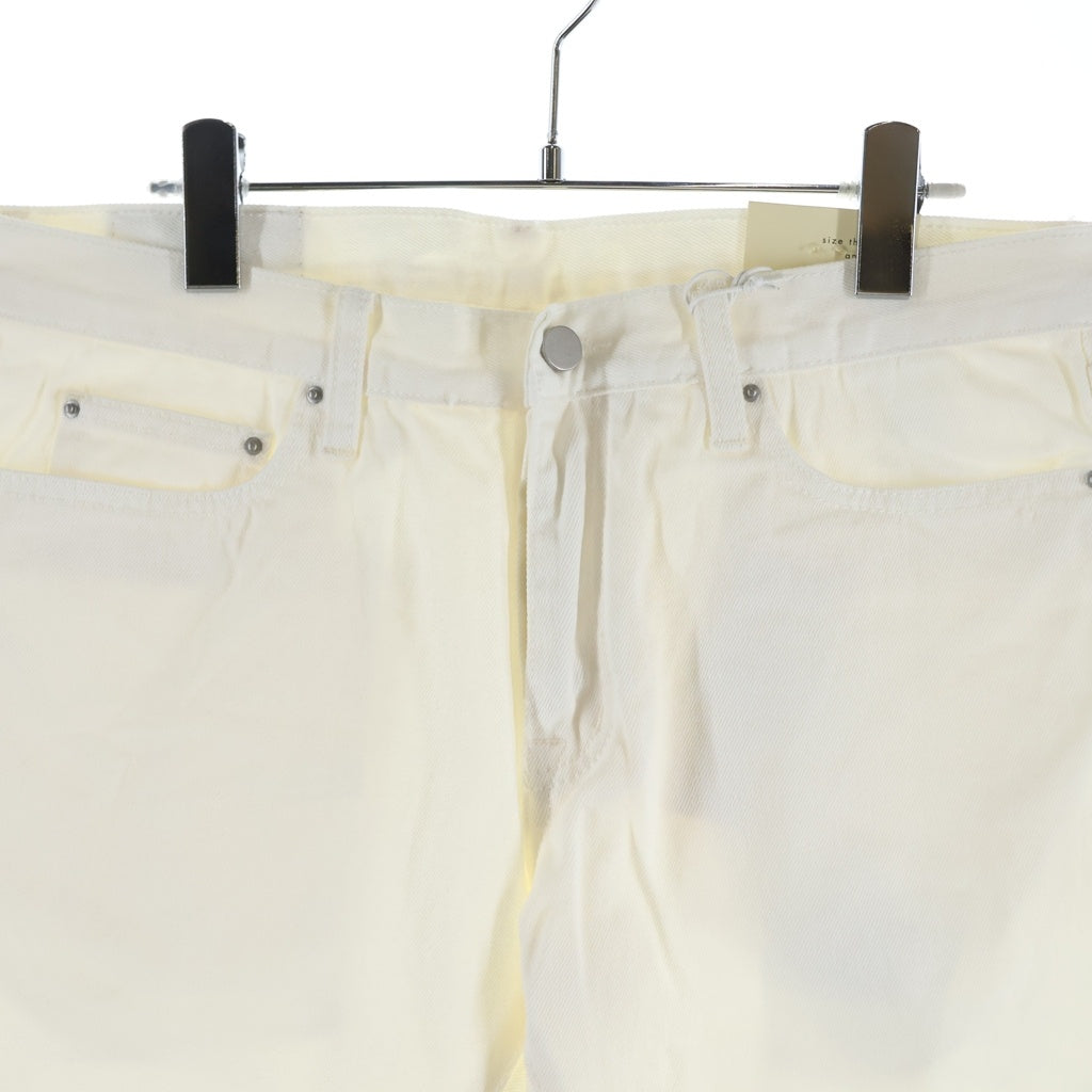 MNML(ミニマル) Denim Pants 裾ジップ デニムパンツ ホワイト