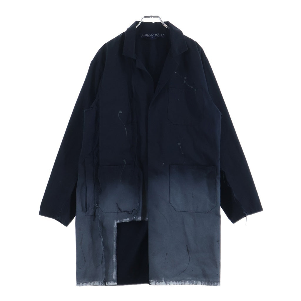 A-COLD-WALL(アコールドウォール) Work Shirt ペイント ワーク シャツジャケット ネイビー