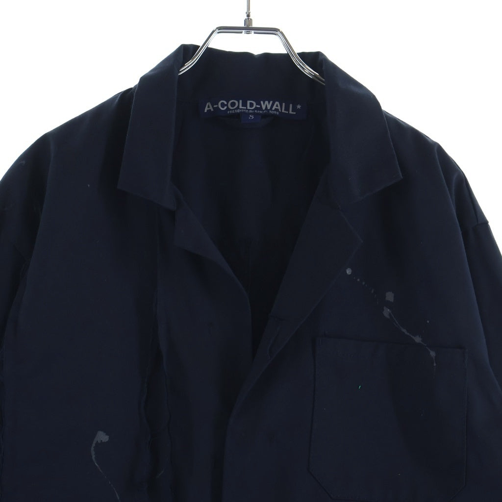 A-COLD-WALL(アコールドウォール) Work Shirt ペイント ワーク シャツジャケット ネイビー