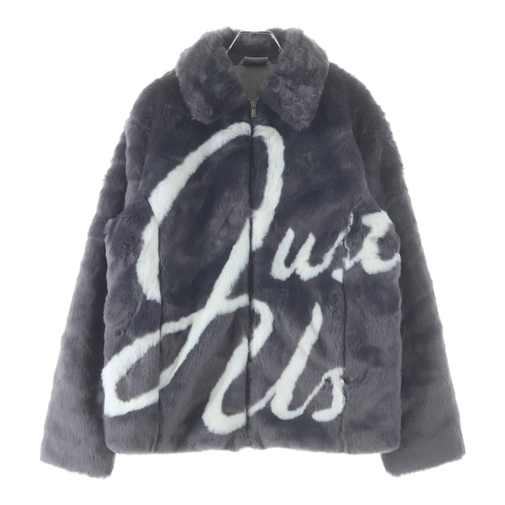 KITH(キス) 21AW Faux Fur Coaches Jacket ジップアップ ファー コーチジャケット グレー