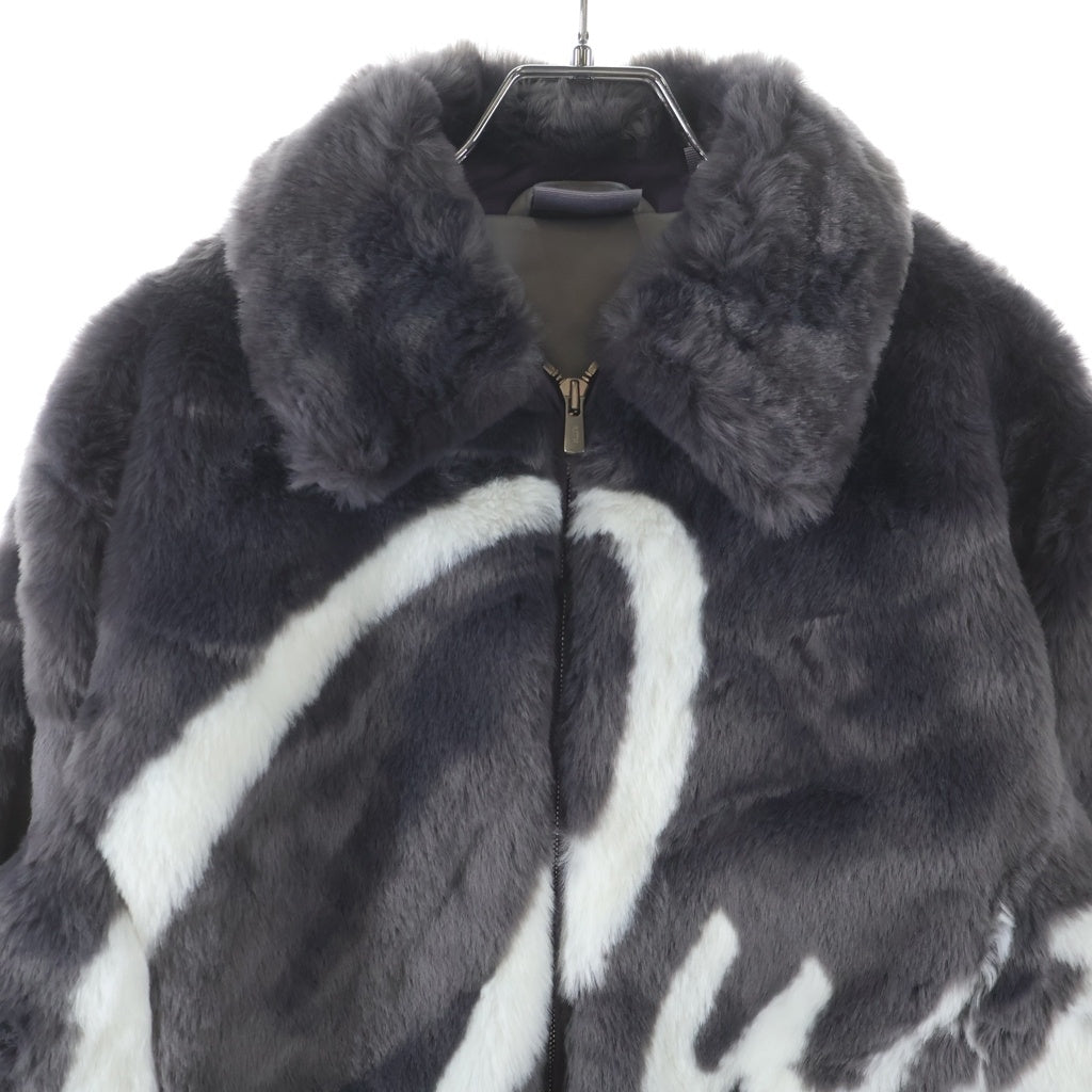 KITH(キス) 21AW Faux Fur Coaches Jacket ジップアップ ファー コーチジャケット グレー