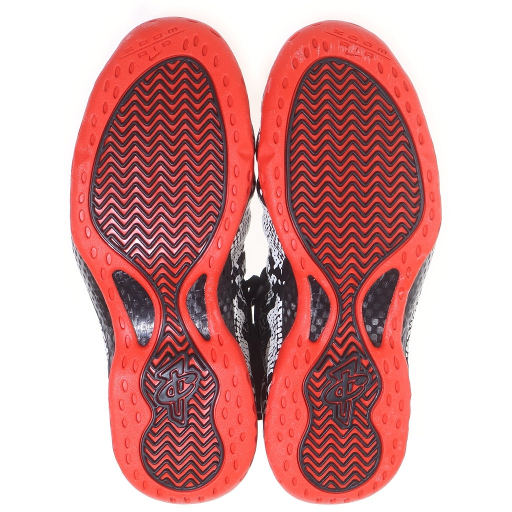 NIKE(ナイキ) AIR FOAMPOSITE ONE 314996‐101 エアフォームポジット ワン セイル ブラック ハバネロレッド ハイカット スニーカー ブラック/ホワイト US10.5/28.5cm